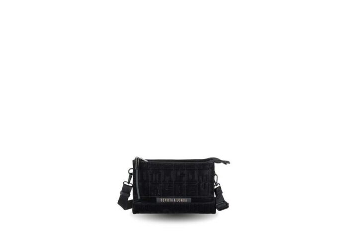 BANDOLERA / BOLSO DE MANO DEVOTA & LOMBA MASTER NEGRO