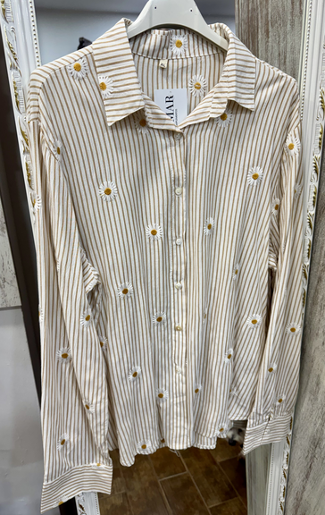 Camisa Margaritas Beige - Imagen 7